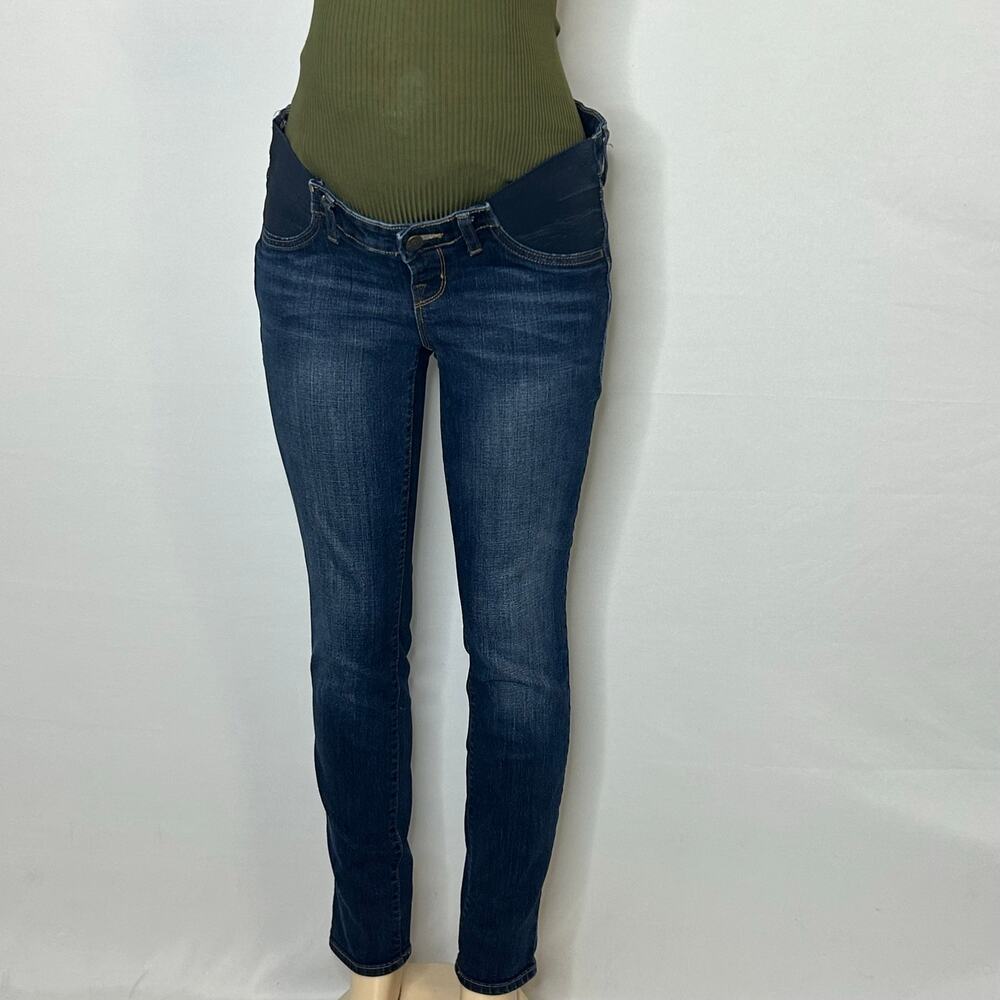 Old Navy Maternity Skinny Jeans Size 8 Regular Side Panel Stretch Denim